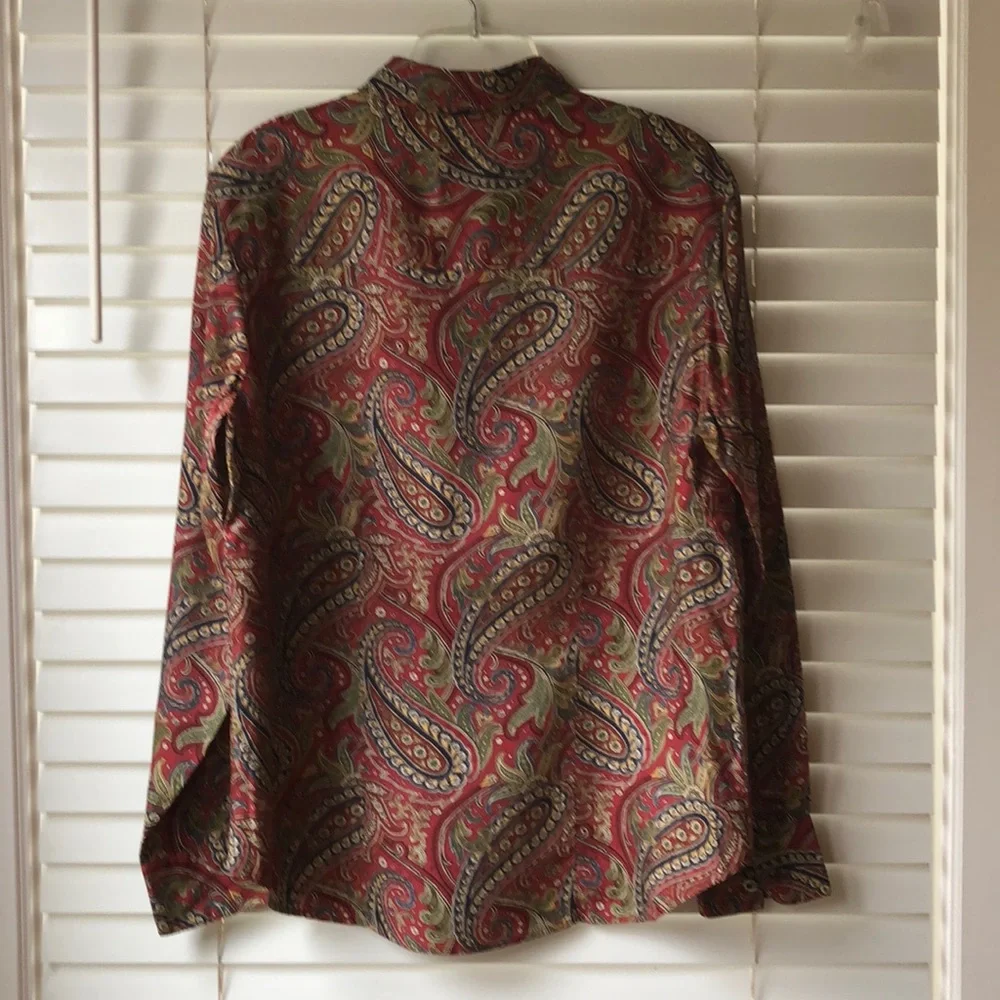 Liz Claiborne paisley blouse - Picture 3 of 5